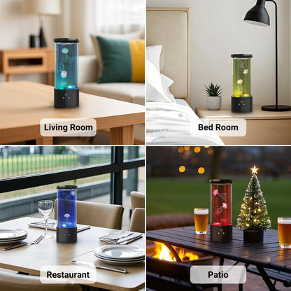 RGB Electric Jellyfish Night Light Lamp with Many Color Changing and Motion Effects, Home Deco for Room Mood Light for Relax