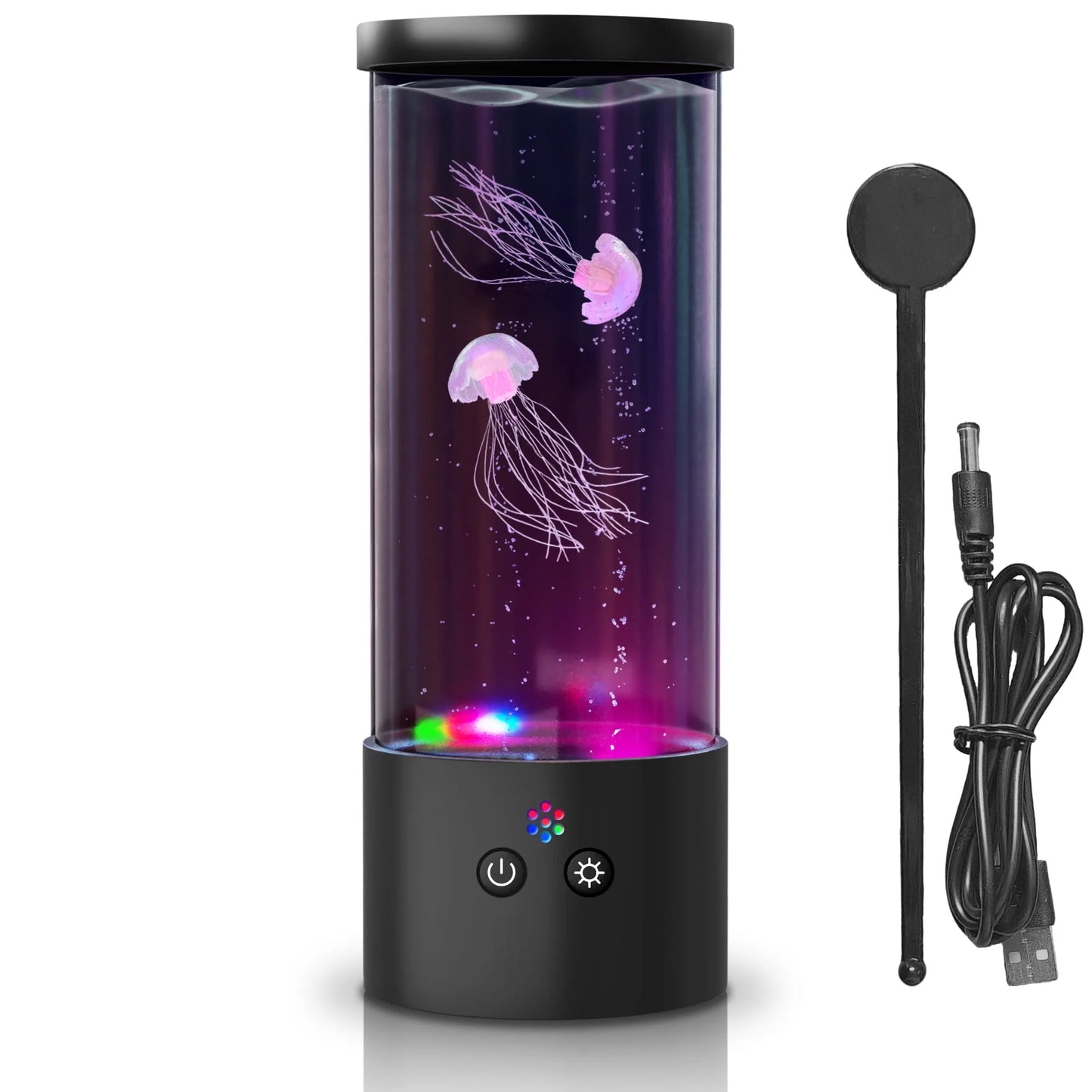 RGB Electric Jellyfish Night Light Lamp with Many Color Changing and Motion Effects, Home Deco for Room Mood Light for Relax