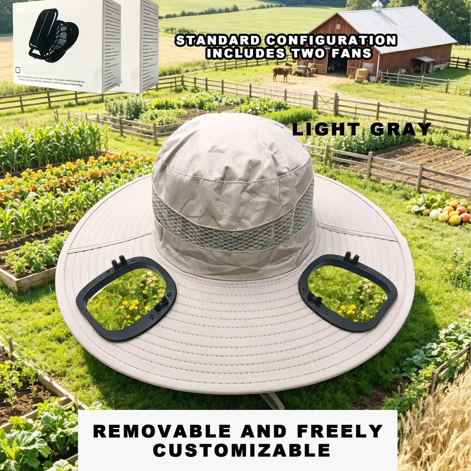 Cooling Hat ,Suitable for Outdoor Work, Sports, Camping, Hiking, Beach, Sun Protection Hat, Suitable for Both Men and Women. Provides Coolness and Sun Protection in Summer.Golf Hat,Reconfigurable Fan Adjustable Sun Hat Lightweight Sun Hat