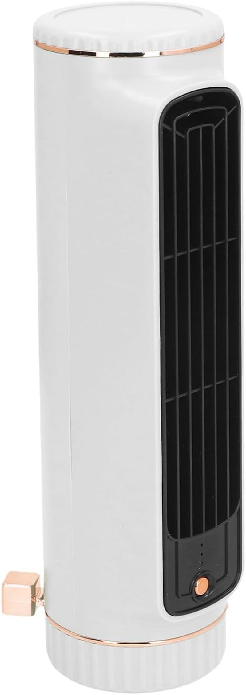Bladeless Tower Fan Desktop Portable Cooler Fan, Tor Fan Quiet Rechargeable Standing Cooling Fan 3 Speeds Adjustable, 10.5In Bladeless Fan, Stand Fan for Home Bedroom Table Cooling Fan (White)