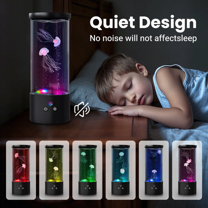 RGB Electric Jellyfish Night Light Lamp with Many Color Changing and Motion Effects, Home Deco for Room Mood Light for Relax