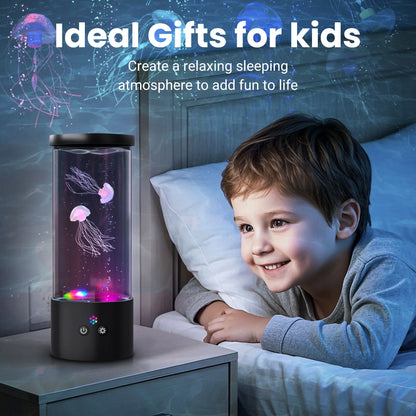 RGB Electric Jellyfish Night Light Lamp with Many Color Changing and Motion Effects, Home Deco for Room Mood Light for Relax